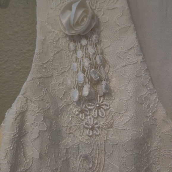 Vintage White Lace " On the Rocks" Vest - Picture 2 of 5